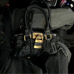 Chloe Paddington Mini in Black with Gold Hardware